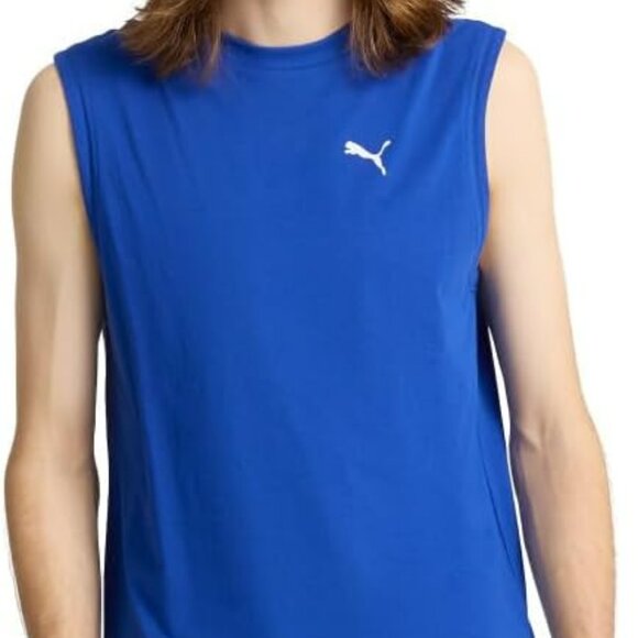 NWT 3XL PUMA Men’s Essentials Resort Sleeveless T-Shirt – Vivid Blue - Picture 1 of 3